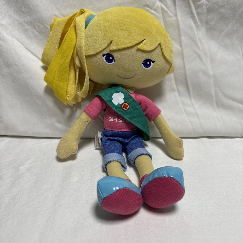 Girl Scouts Plush Doll with Blonde Ponytail Yottoy Brand 12"